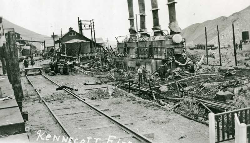 power plant fire aftermath